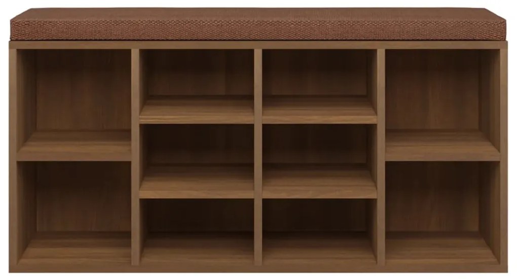 Banco sapateira 103x30x48cm derivados madeira carvalho castanho