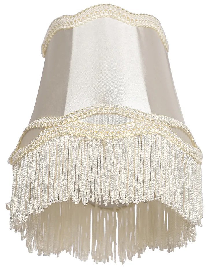 Abajur de tecido creme 12 cm - Granny Retro