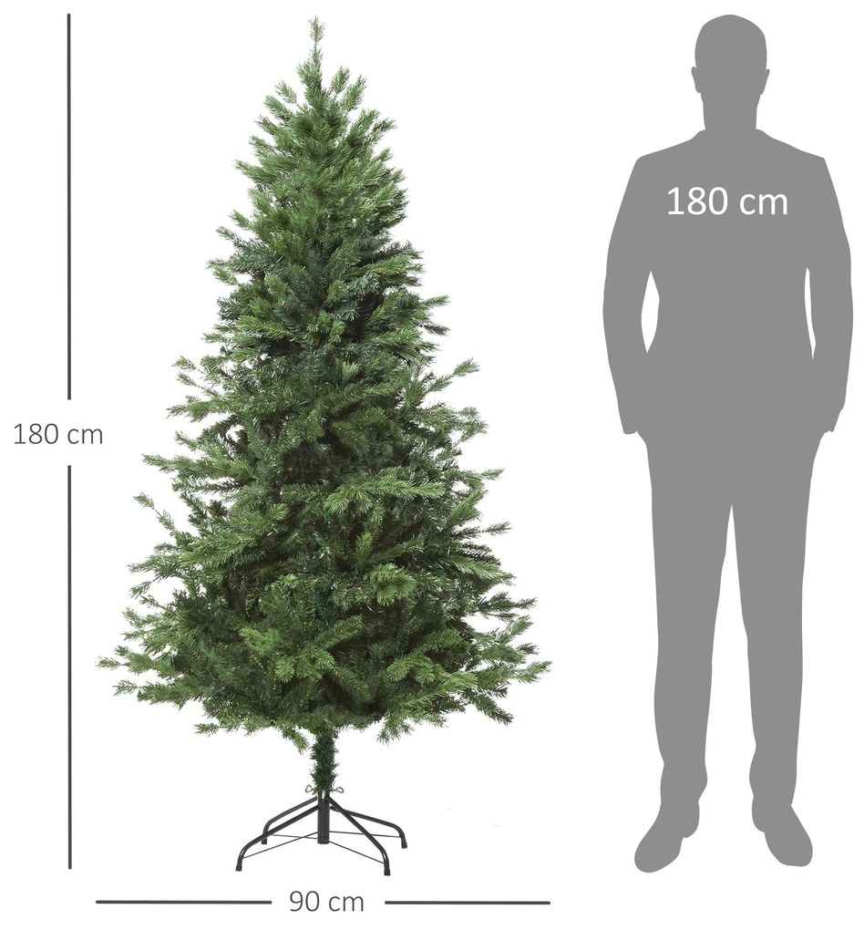 Árvore Artificial de Natal com Base Dobrável 696 Galhos PE Tridente e