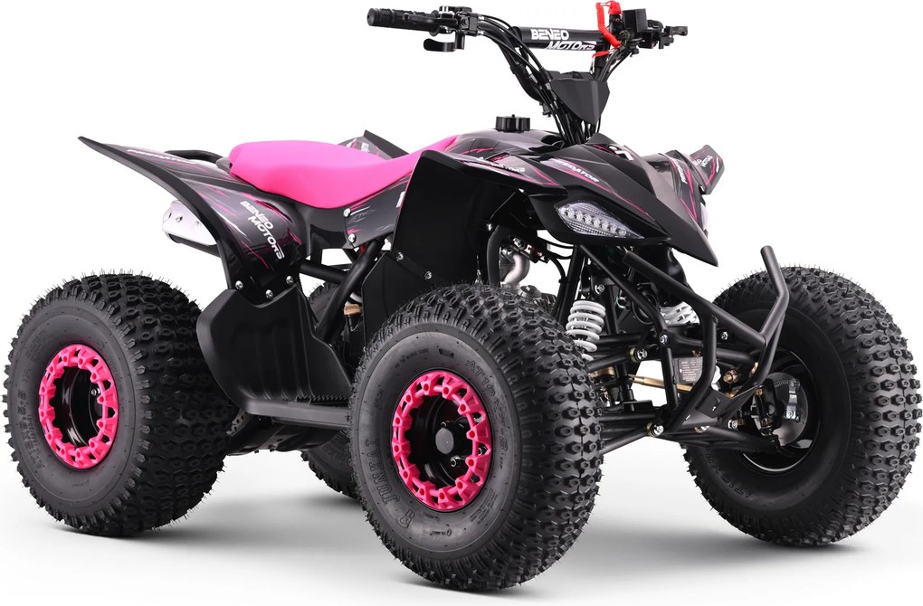 Moto 4 Crianças + 8 anos 125cc - Beneo Predator Até 55 Km/h com Limitador Rosa