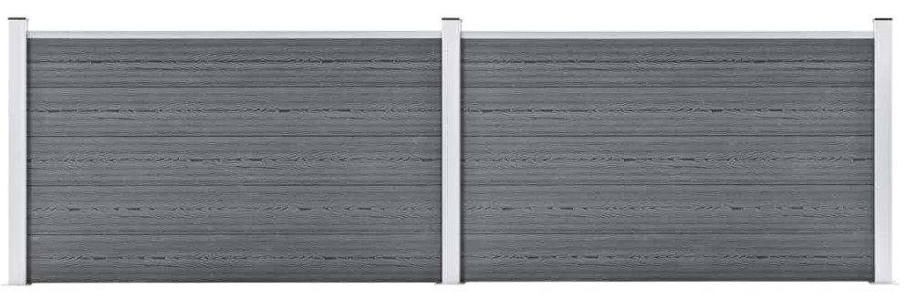 Painel de vedação para jardim 353x106 cm WPC cinzento
