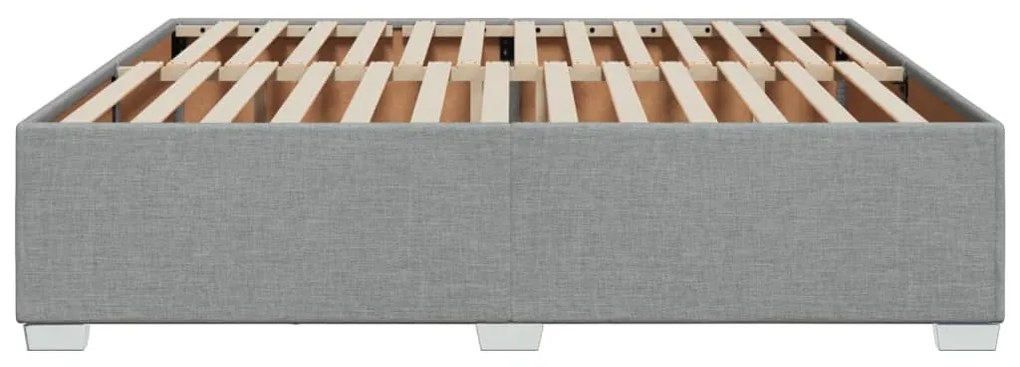 Estrutura de cama sem colchão 180x200 cm tecido cinzento-claro