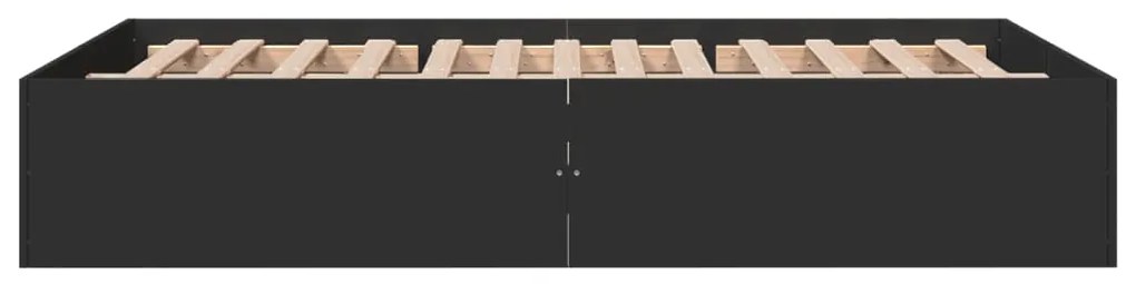 Estrutura de cama 120x190 cm derivados de madeira preto