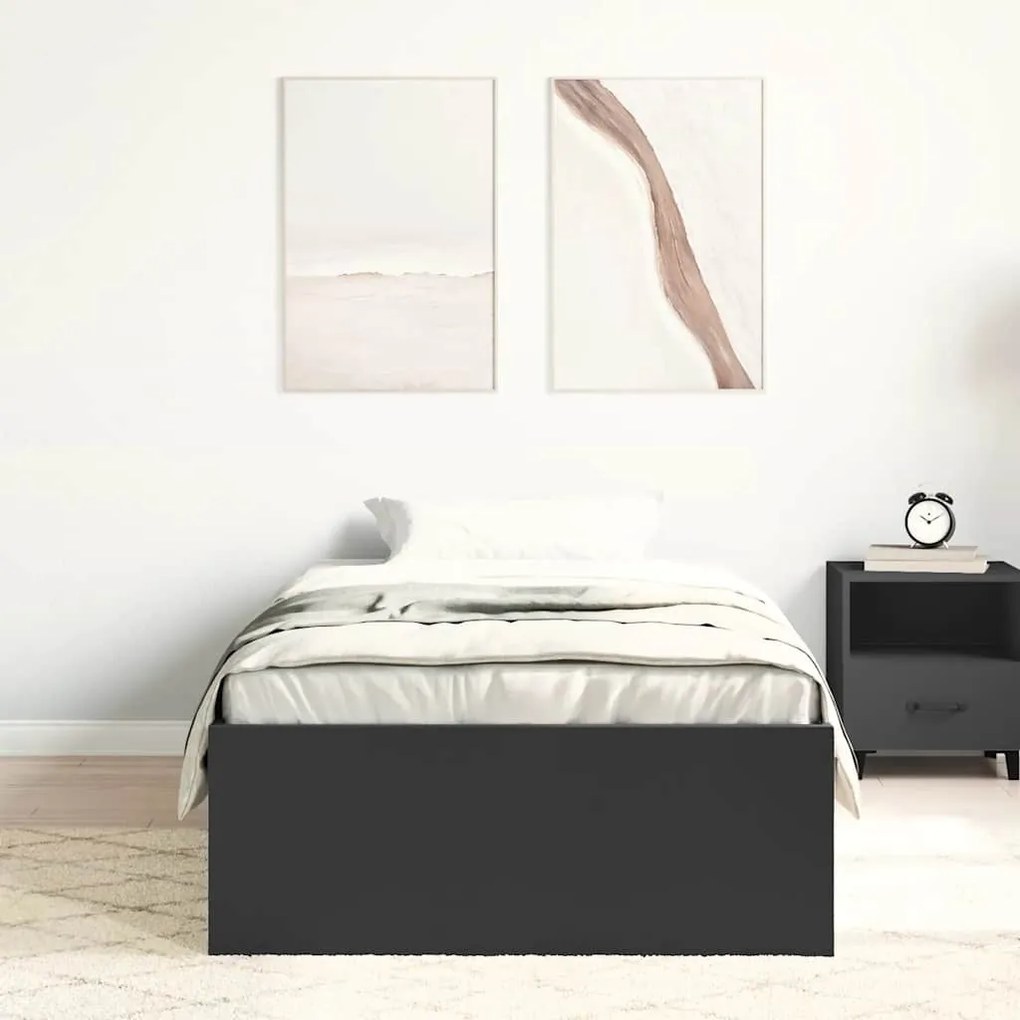 Estrutura de cama 90x200 cm preto