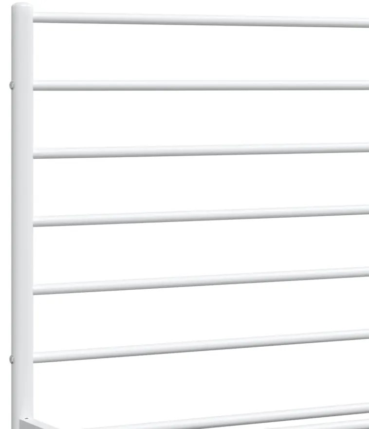 Estrutura de cama com cabeceira 200x200 cm metal branco
