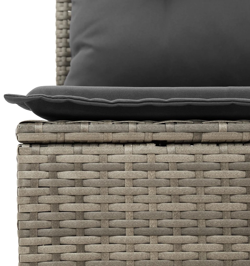 Conjunto de Sofá de Jardim vidaXL de 5 peças com Almofadas Cinza Polir