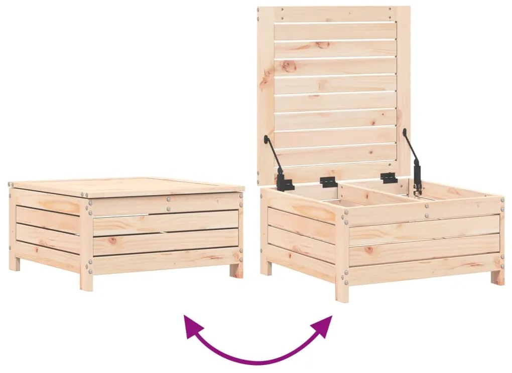 6 pcs conjunto sofás de jardim madeira de pinho maciça