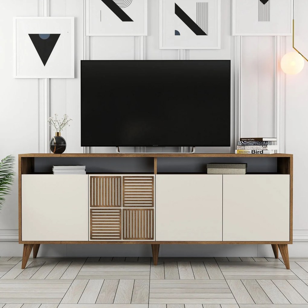 Console Milan – Walnut Cream – 180 x 78 x 35 cm