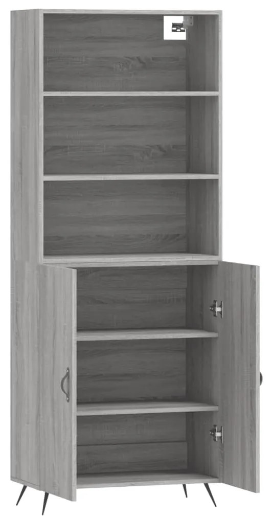 Armário alto 69,5x34x180 cm derivados de madeira sonoma cinza