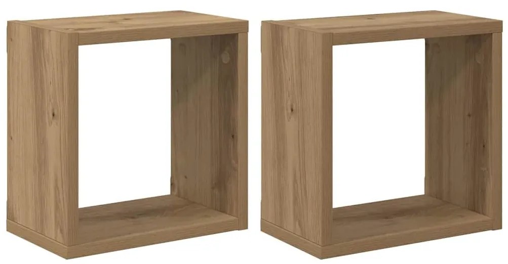 Prateleiras de Parede Carvalho Artesanal MDF 26 x 15 x 26 cm