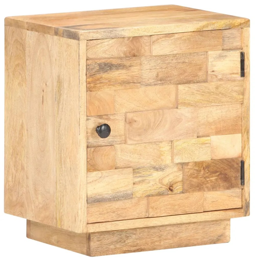 vidaXL Mesa de cabeceira 40x30x45 cm madeira de mangueira maciça