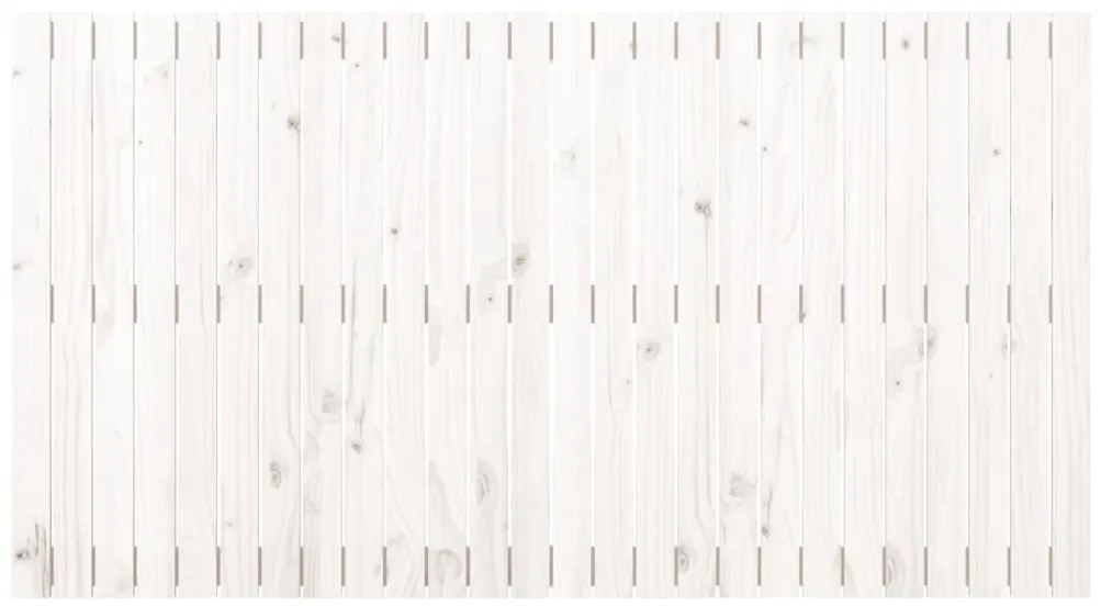 Cabeceira de parede 166x3x90 cm madeira de pinho maciça branco