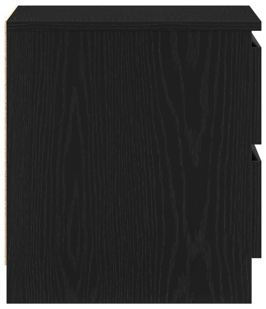 Cabeceira de cama vidaXL Preta em Carvalho 50x40x43,5 cm de Madeira En