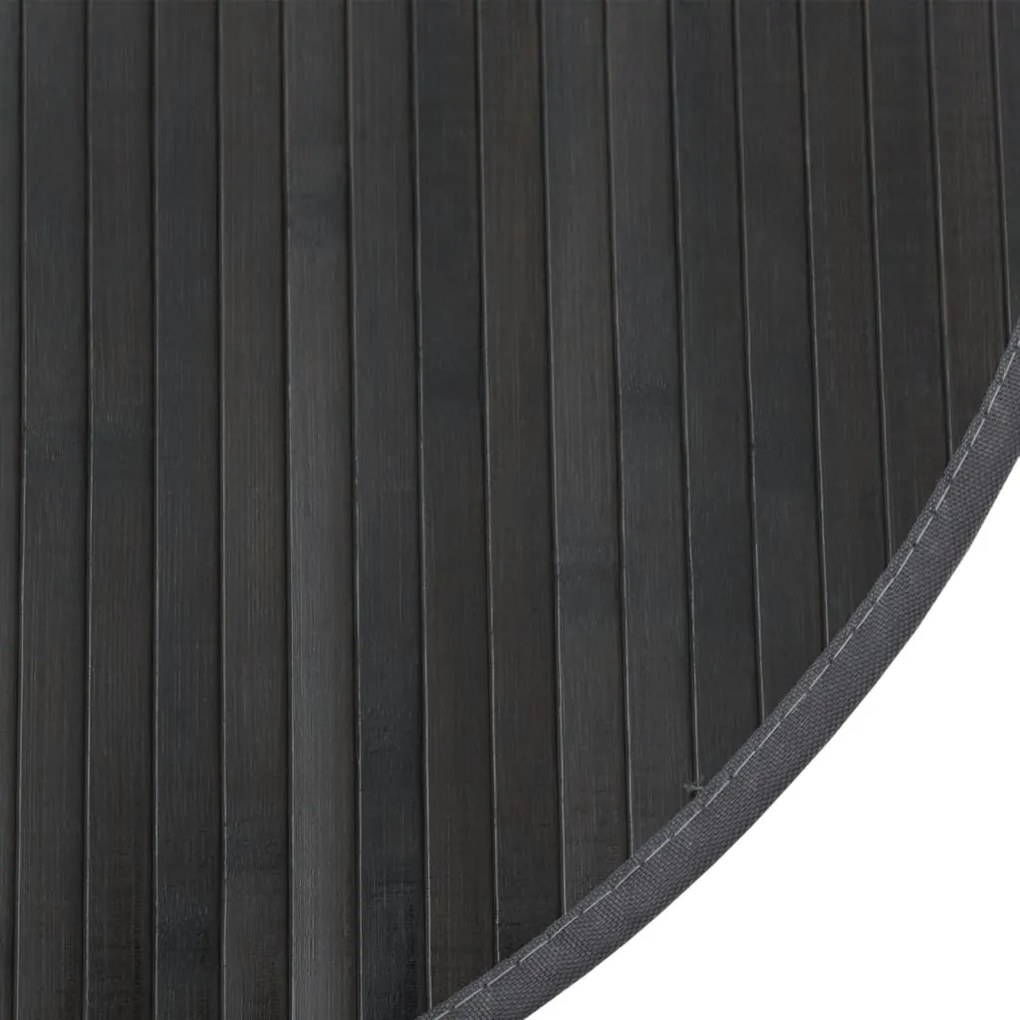 Tapete redondo 100 cm bambu cinzento