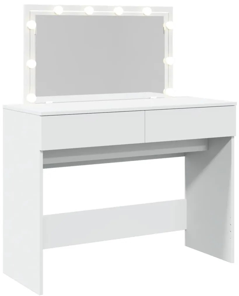Toucador com LEDs 100x40x120 cm branco