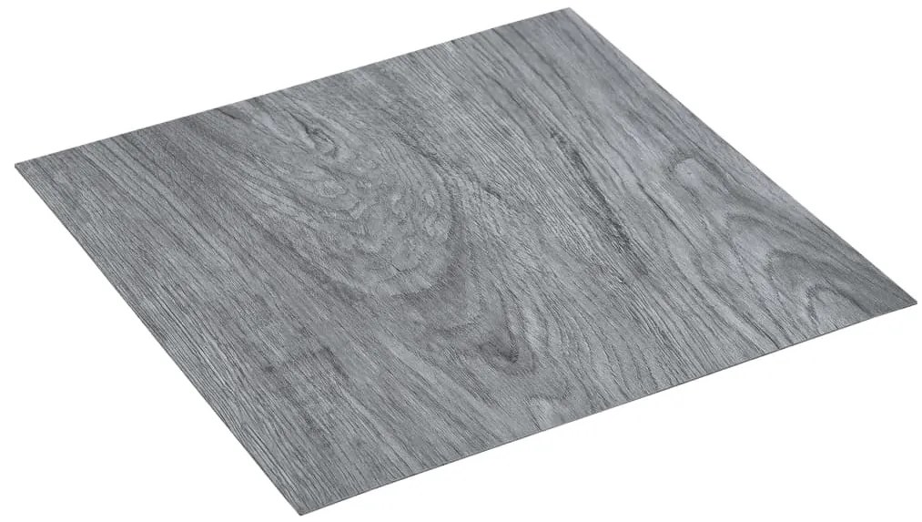 Tábuas de soalho autoadesivas 5,11 m² PVC cinzento-claro