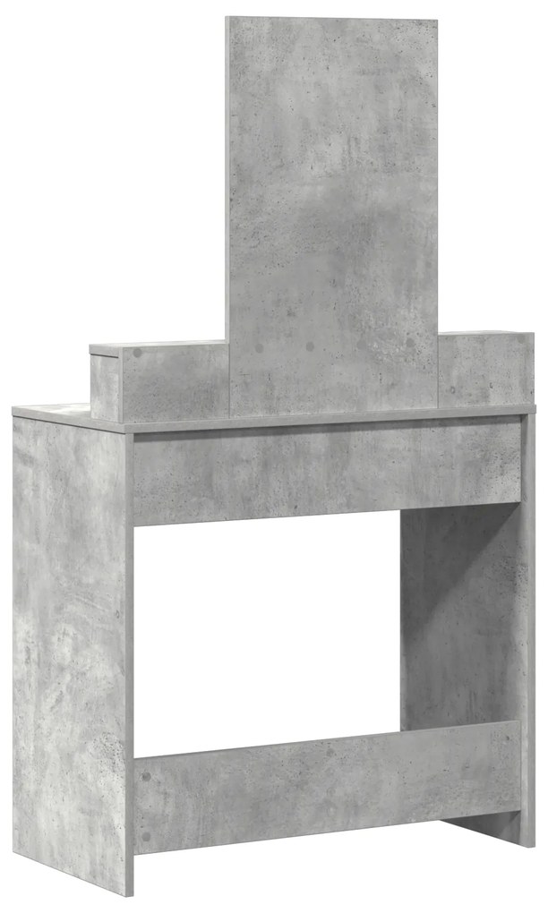 Espaço para Maquiagem com Gavetas Cinza Concreto 79x41x140 cm