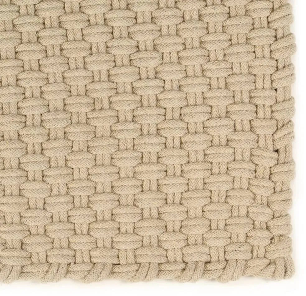 Tapete retangular natural 120x180 cm algodão