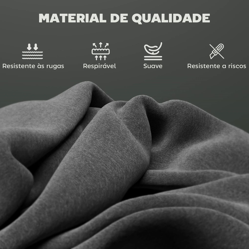 Conjunto de 2 Bancos de Bar Bancos Altos de Cozinha com Encosto e Apoio para os Pés Estofados em Veludo 41x52x97 cm Cinza