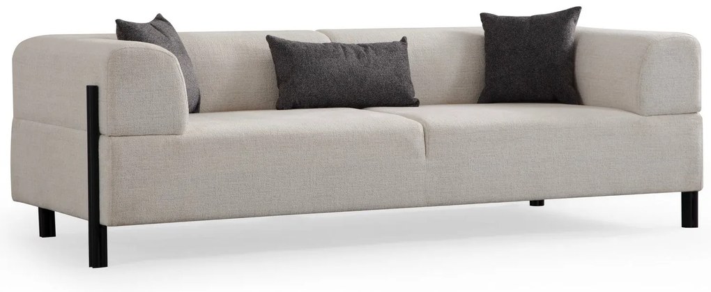 Sofá de 3 Lugares Gio – Branco – 225 cm x 93 cm x 75 cm