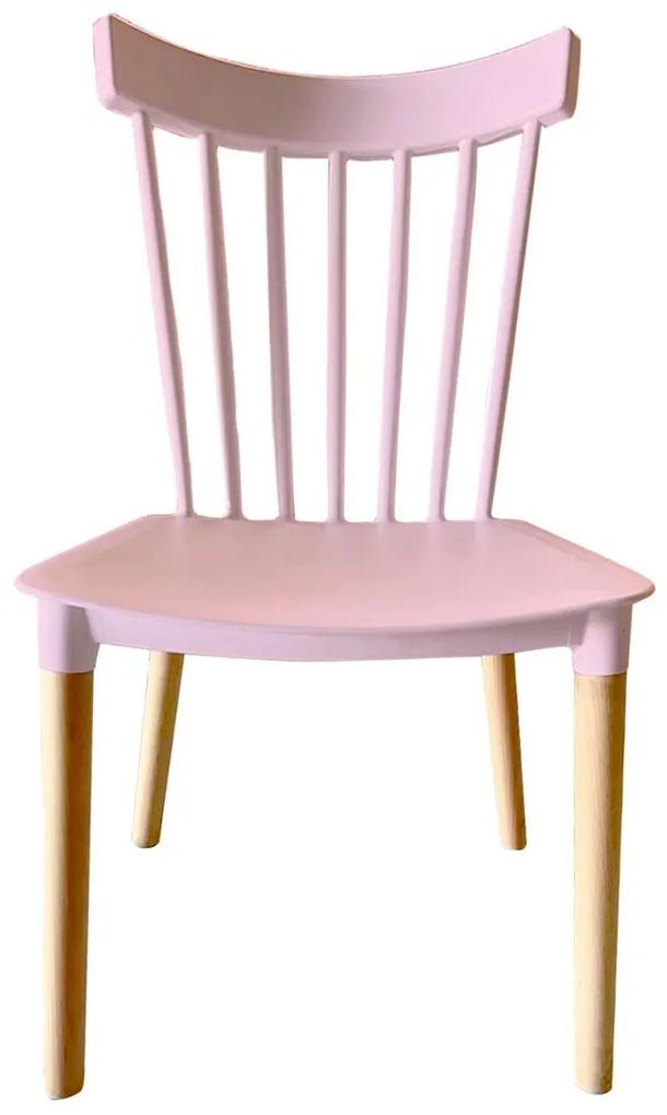 Cadeira de Sala de Jantar Versa Cor de Rosa Madeira Polipropileno (52,5 x 80 x 43 cm)