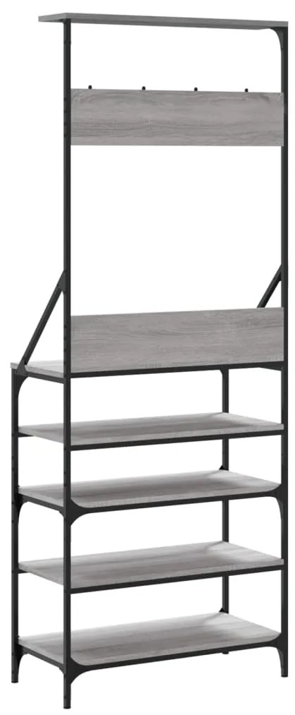 Conjunto de Entrada - Bengaleiro com arrumação calçado 70x34x184 cm ci