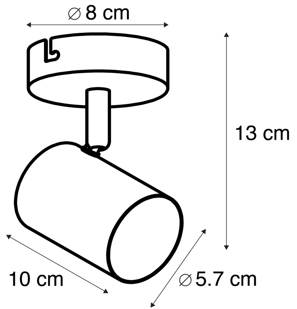 Foco Inteligente Preto incl. WiFi GU10 Ajustável - Jeana
