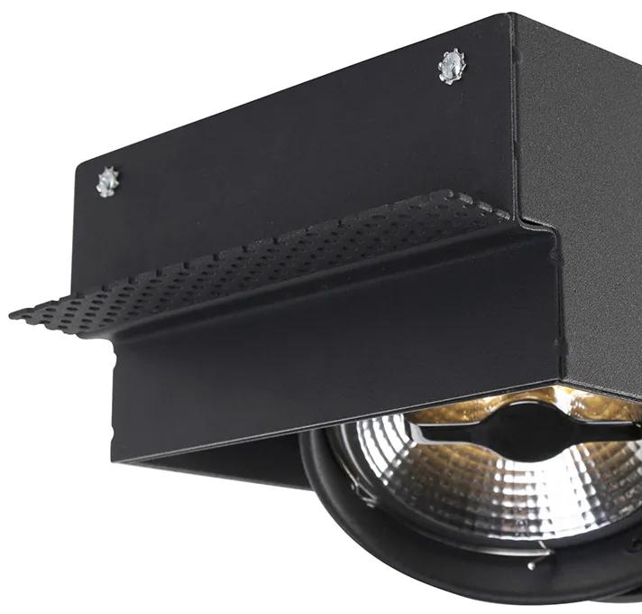 Spot embutido preto AR111 3 luzes trimless - Oneon 111-3 Design,Industrial,Rústico ,Moderno