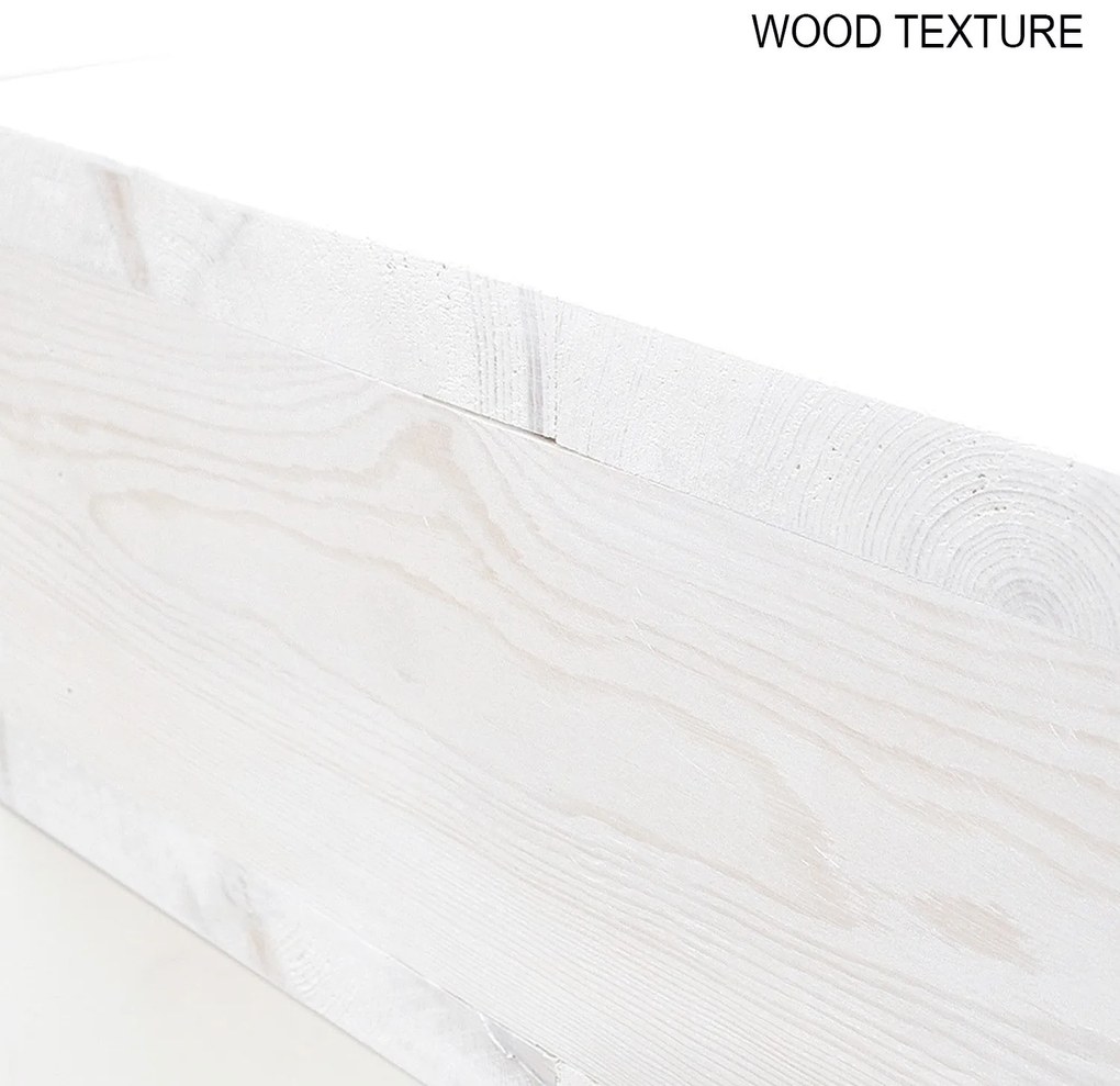 Prateleira Decorativa de Madeira Wr047 – Branco e Preto – 22x30x14 cm