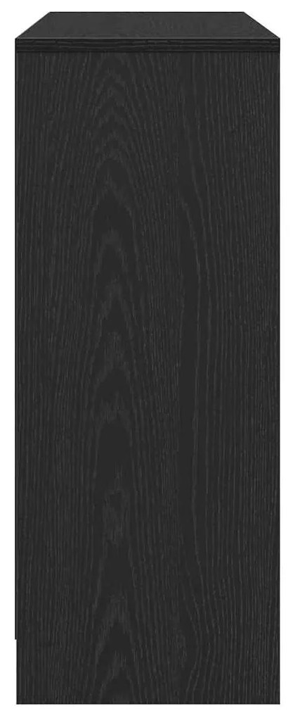 Buffet vidaXL Preto Carvalho 102x33x75 cm Madeira de engenharia