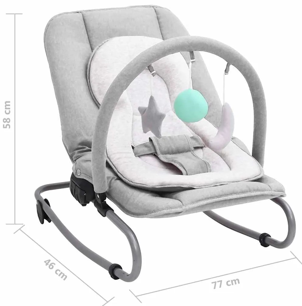 Baloiço de bebé aço cinzento-claro