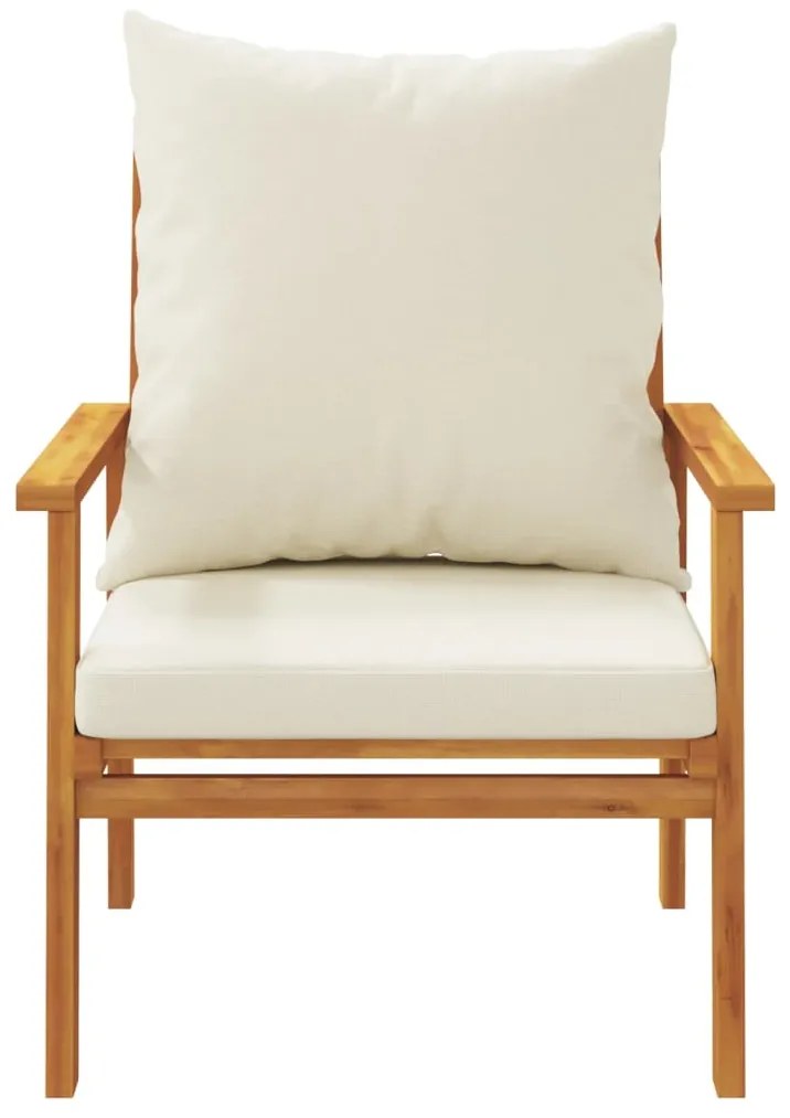 5 pcs conjunto lounge de jardim c/ almofadões acácia maciça