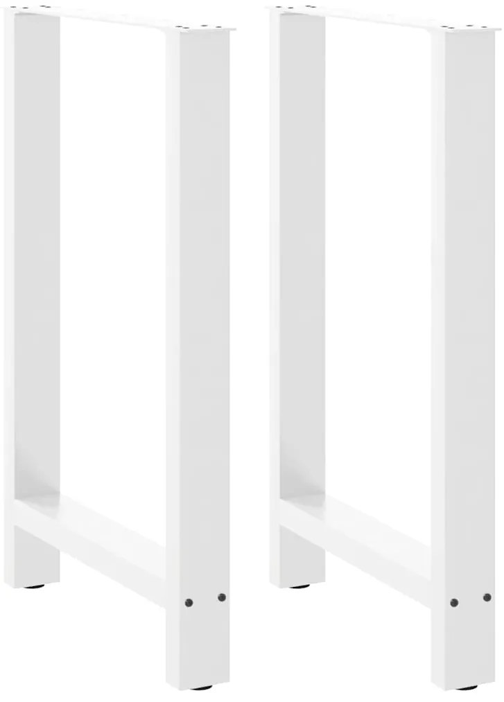 vidaXL Pés para mesa de bar , brancos, 2 peças, 60x(90-91) cm, aço