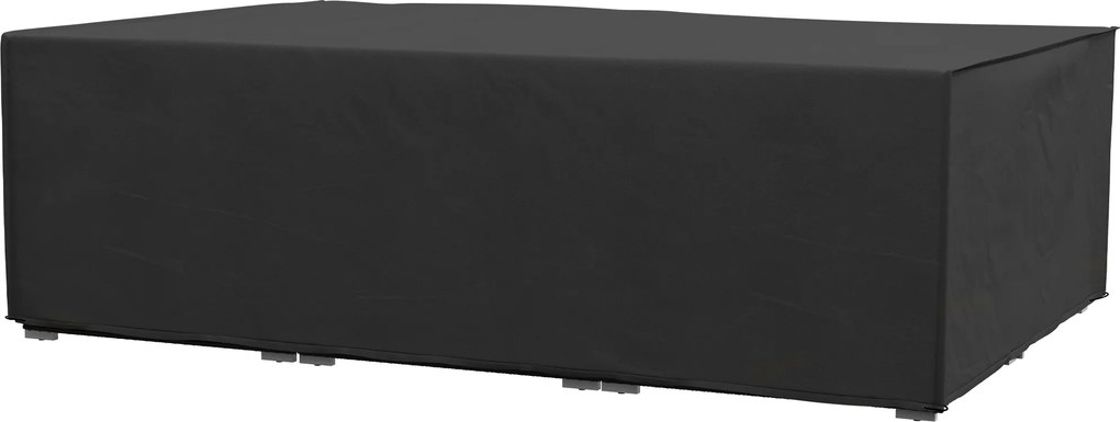 Capa para moveis de jardim em lona 222 x 155 x 67 cm, capa para mesa de jardim em tecido Oxford impermeável e anti-UV, preta