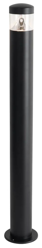 Candeeiro de exterior moderno preto 80 cm IP44 com LED - Roxy