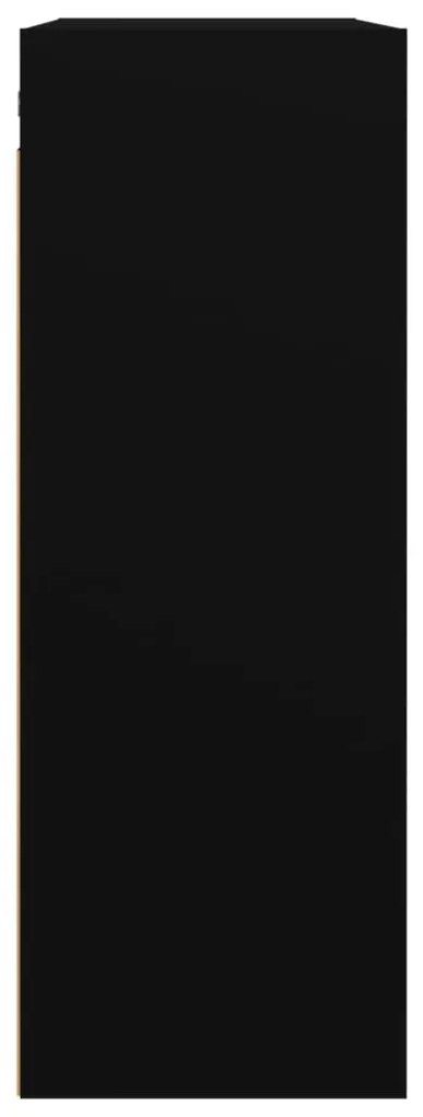 Armário de parede suspenso 69,5x32,5x90 cm preto