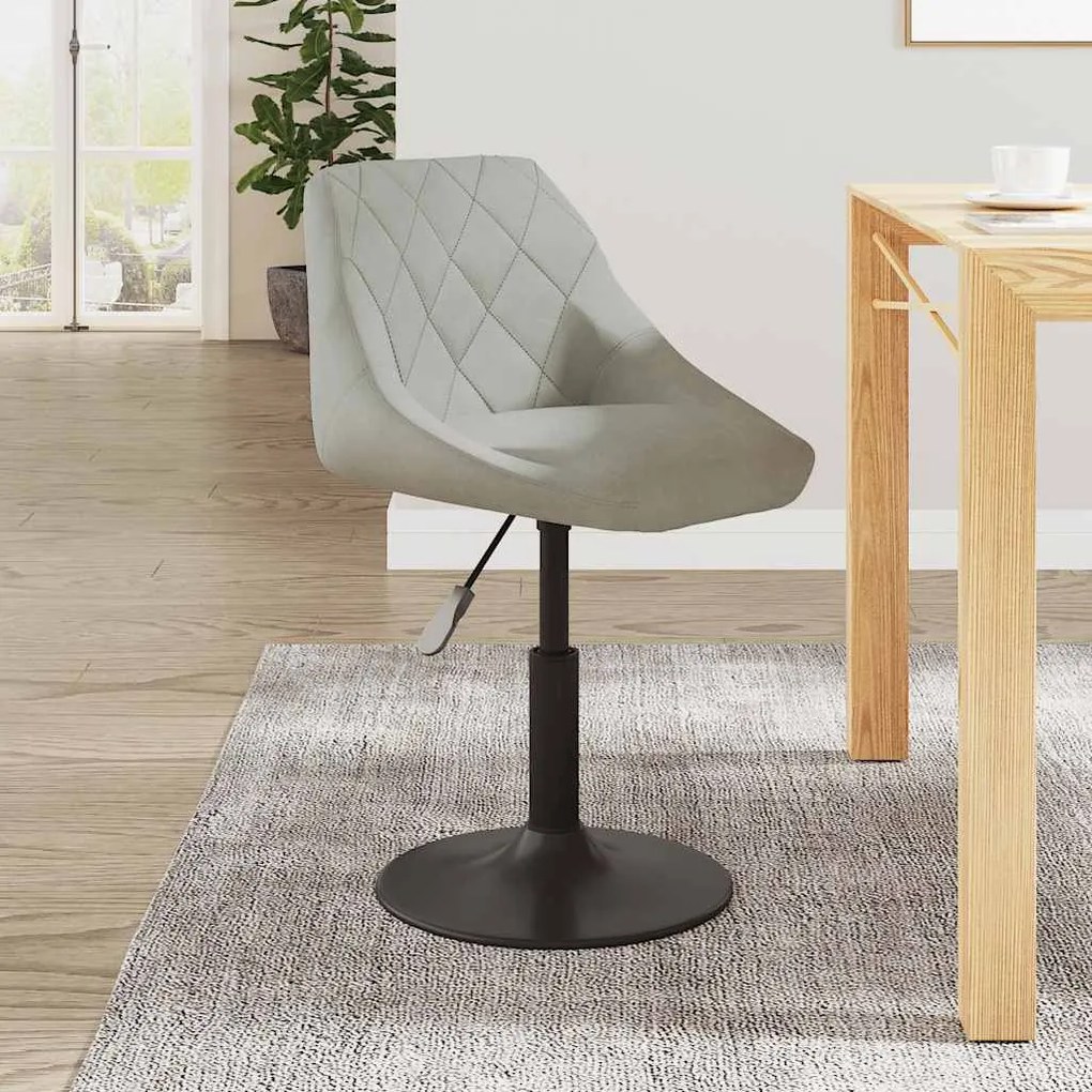vidaXL Cadeira de jantar veludo cinzento-claro