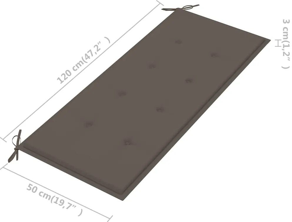 Banco de jardim 2 lugares c/ almofadão 120 cm eucalipto maciço