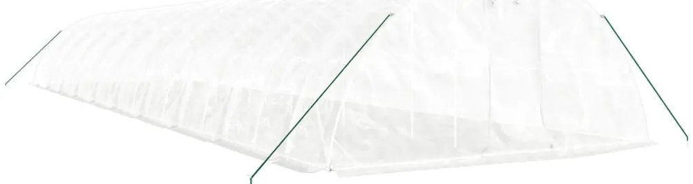 Estufa com estrutura de aço 100 m² 20x5x2,3 m branco