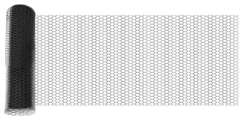 Cerca Hexagonal vidaXL Cinza 0.4x100 m Aço