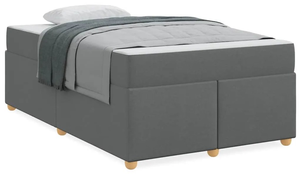 Estrutura de cama com colchão Cinzento escuro 120 x 200 cm