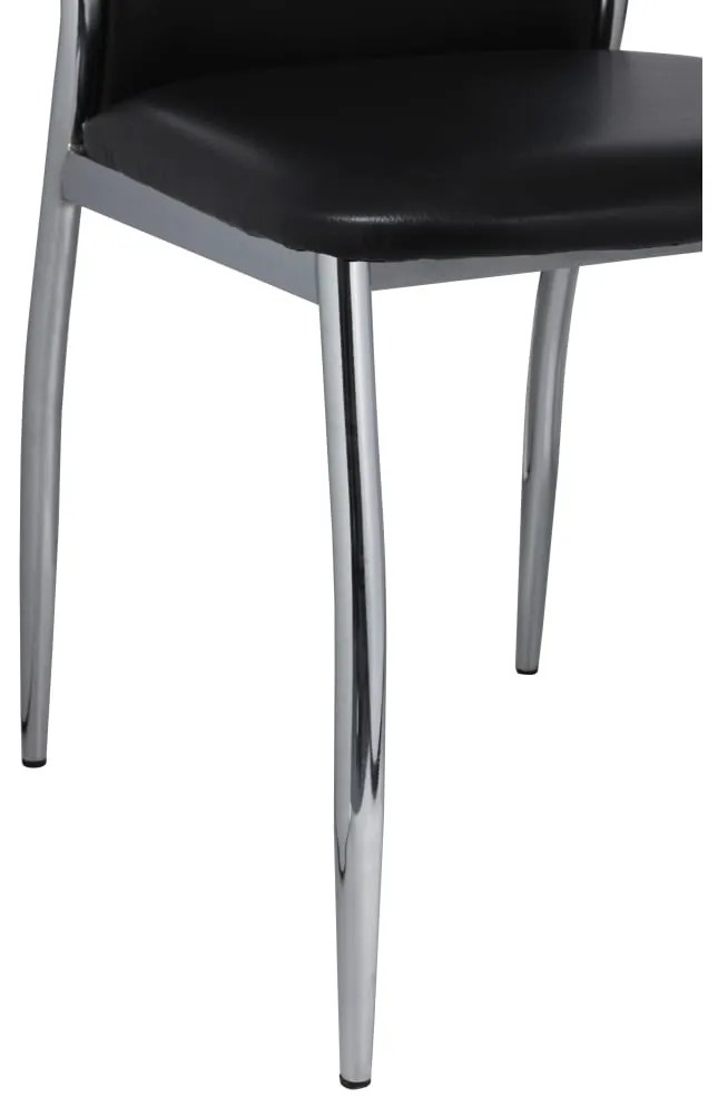 Cadeiras de jantar 2 pcs couro artificial preto