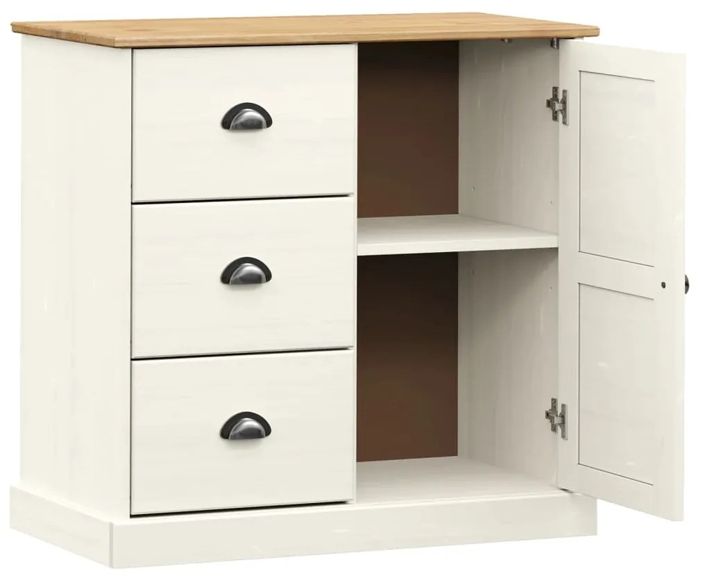Aparador com gavetas VIGO 78x40x75 cm pinho maciço branco