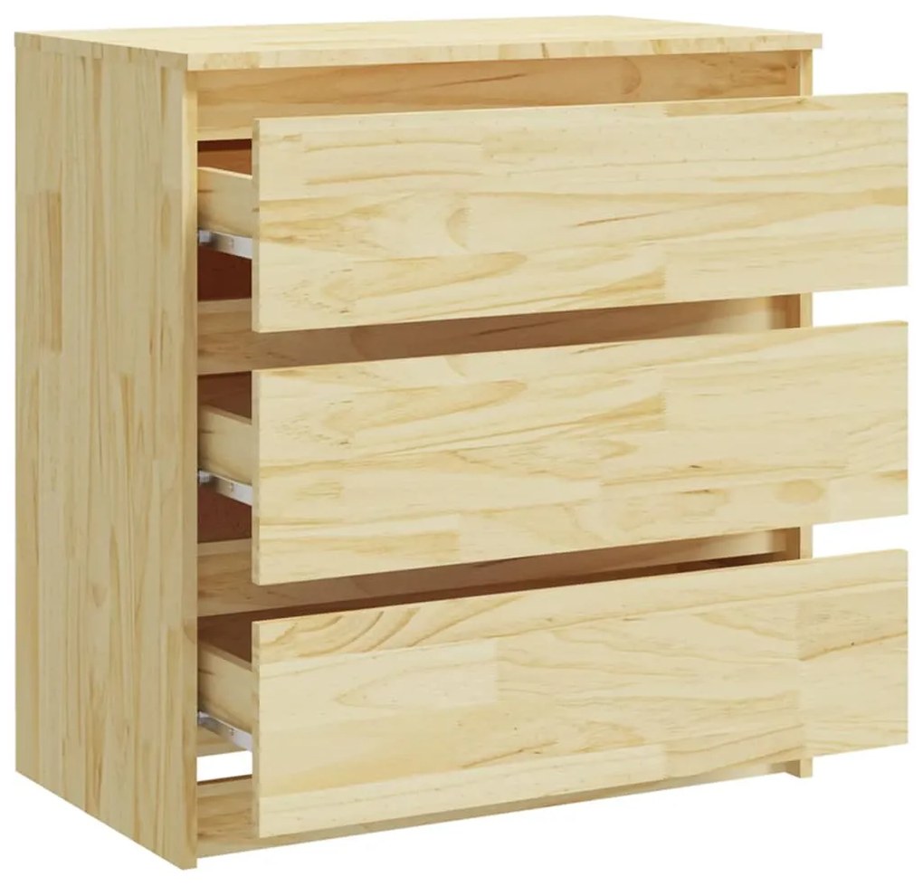Mesa de cabeceira 60x36x64 cm madeira de pinho maciça