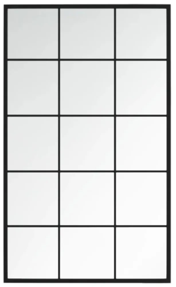 Espelhos de parede 4 pcs 100x60 cm metal preto