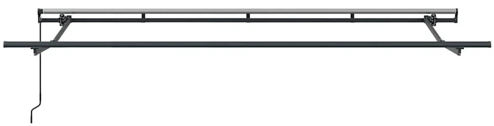 Toldo Retrátil Manual Vermelho e Branco e Antracite