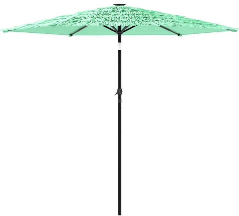 Guarda-sol de jardim com poste de aço 268x268x226 cm verde