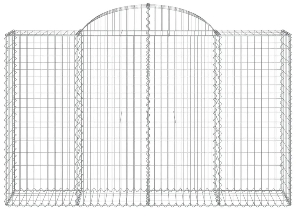 Cestos gabião arqueados 3pcs 200x50x120/140cm ferro galvanizado