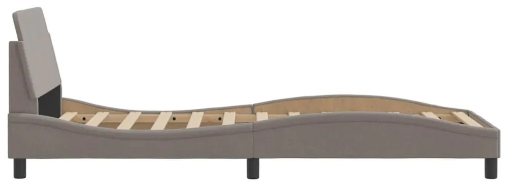 Estrutura de cama c/ cabeceira sem colchão tecido 90x200 cm