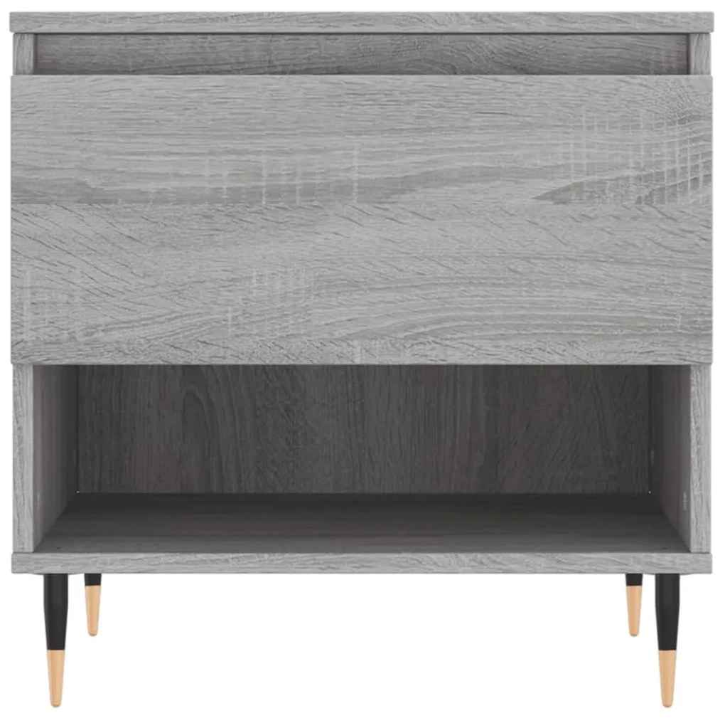 Mesas de centro 2 pcs 50x46x50cm deriv. madeira cinzento sonoma